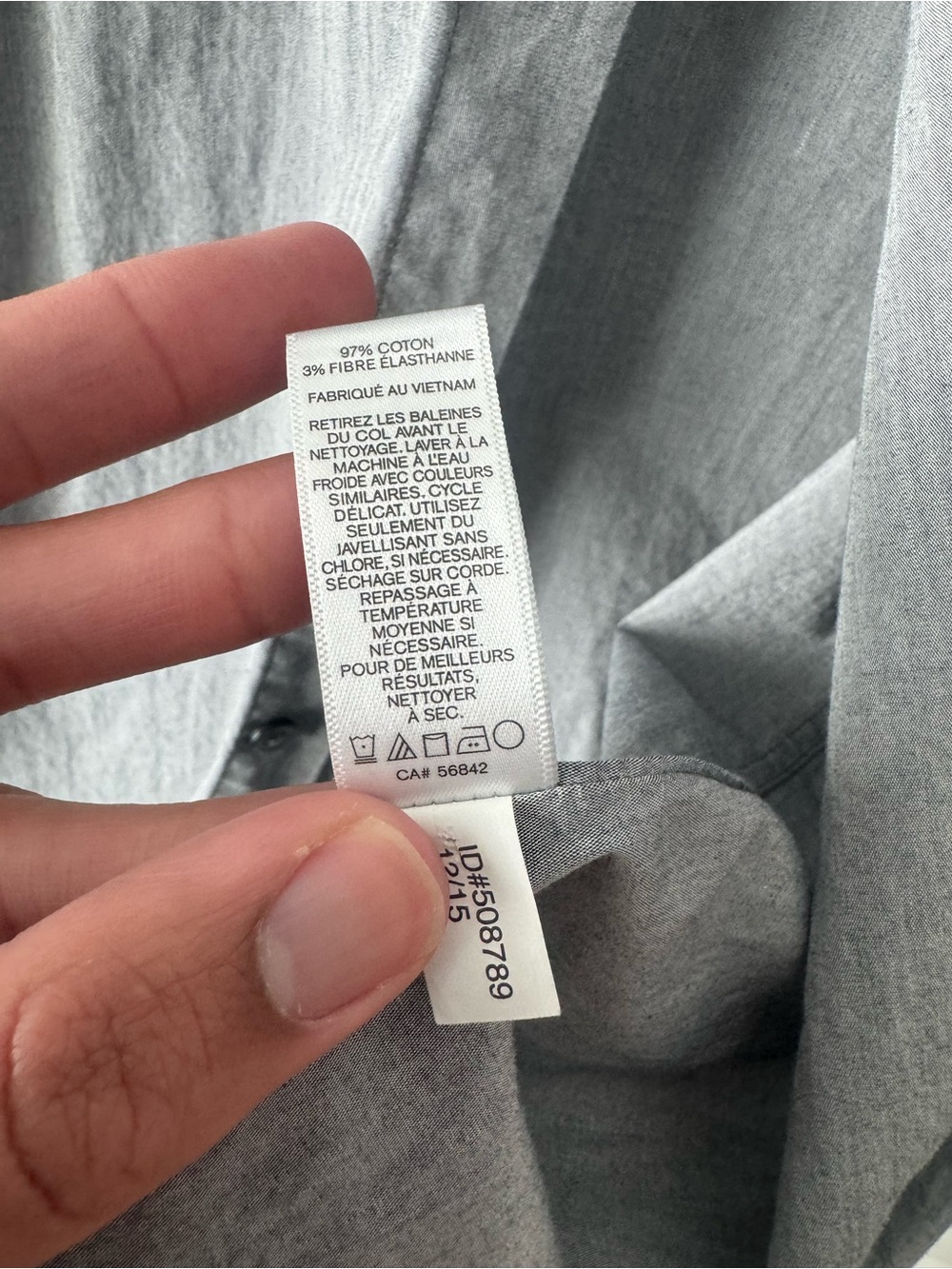 Express 1MX Grey Stretch Cotton Extra Slim Dress Shirt S - Picture 3 of 5